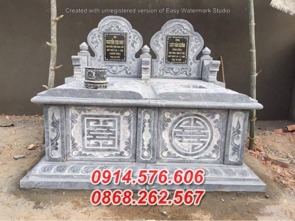 Mẫu mộ đá đôi bán đắk lắk - lăng mộ mồ mả tro cốt ông bà bố mẹ