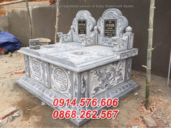Mẫu mộ đá đôi bán đắk lắk - lăng mộ mồ mả tro cốt ông bà bố mẹ
