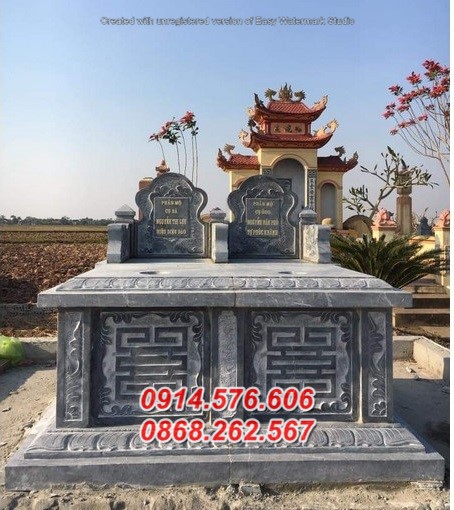 Mẫu mộ đá đôi bán đắk lắk - lăng mộ mồ mả tro cốt ông bà bố mẹ