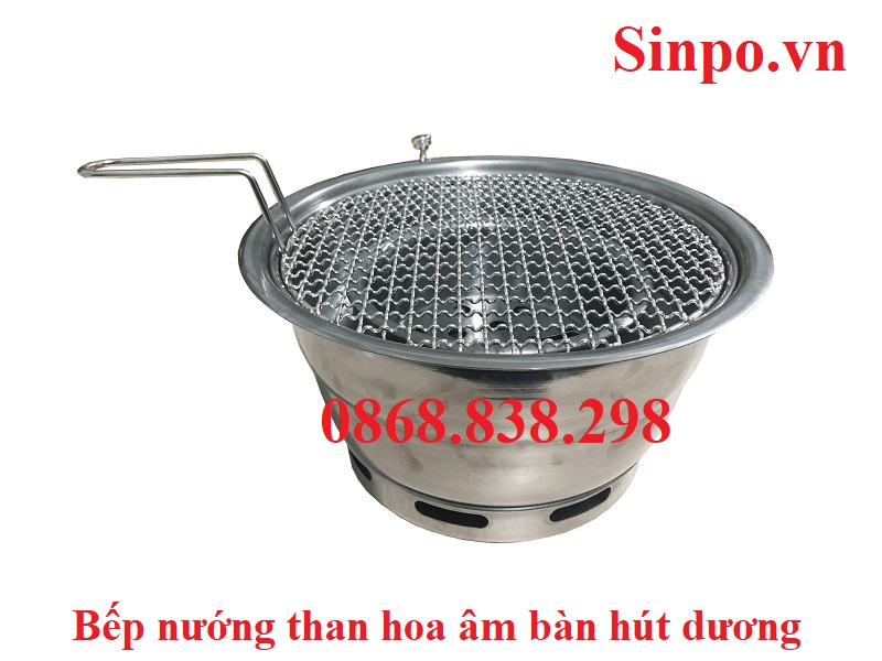 Bếp nướng than hoa âm bàn hút dương BBQ cho nhà hàng