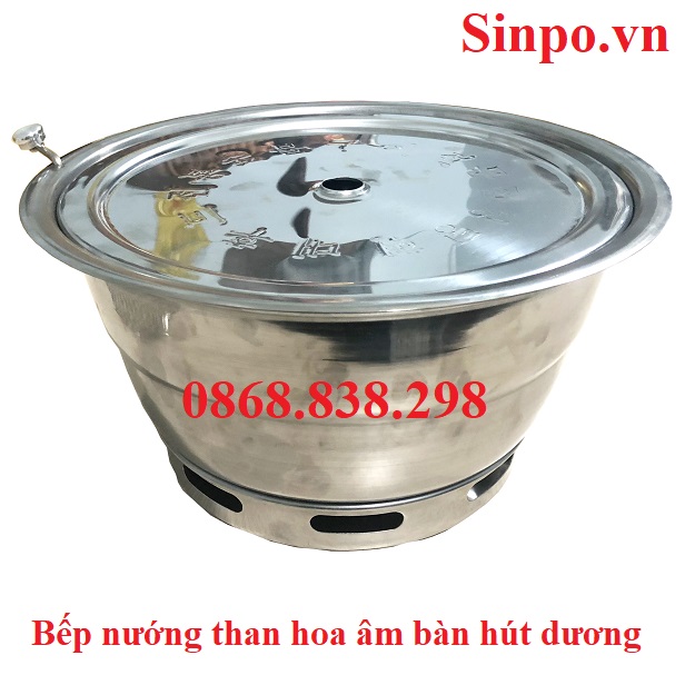 Bếp nướng than hoa âm bàn hút dương BBQ cho nhà hàng