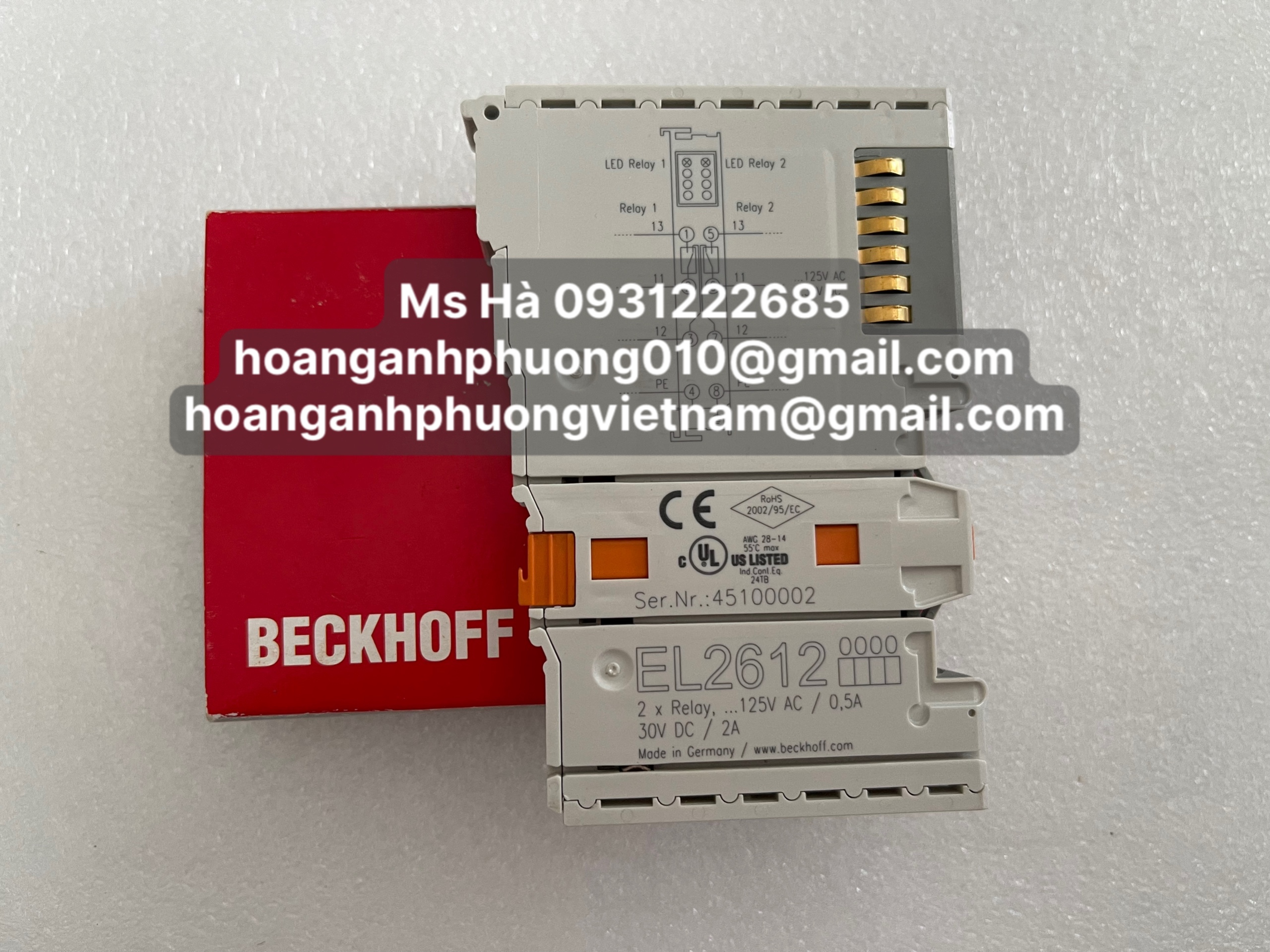 EL2612  mô đun kết nối đầu ra rơ le  beckhoff giá tốt