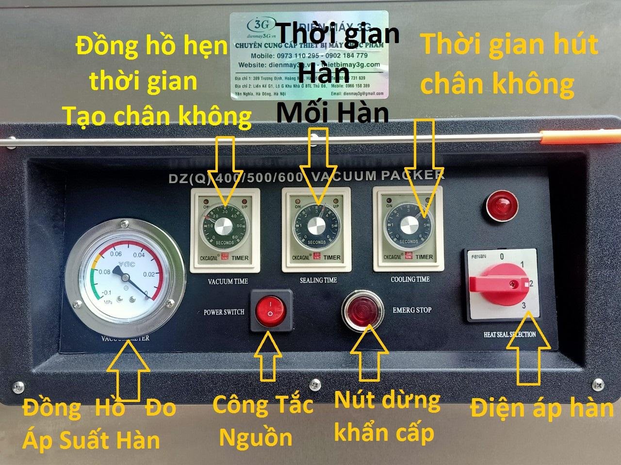 Máy hút chân không công nghiệp DZ400 - bảo hành 12 tháng