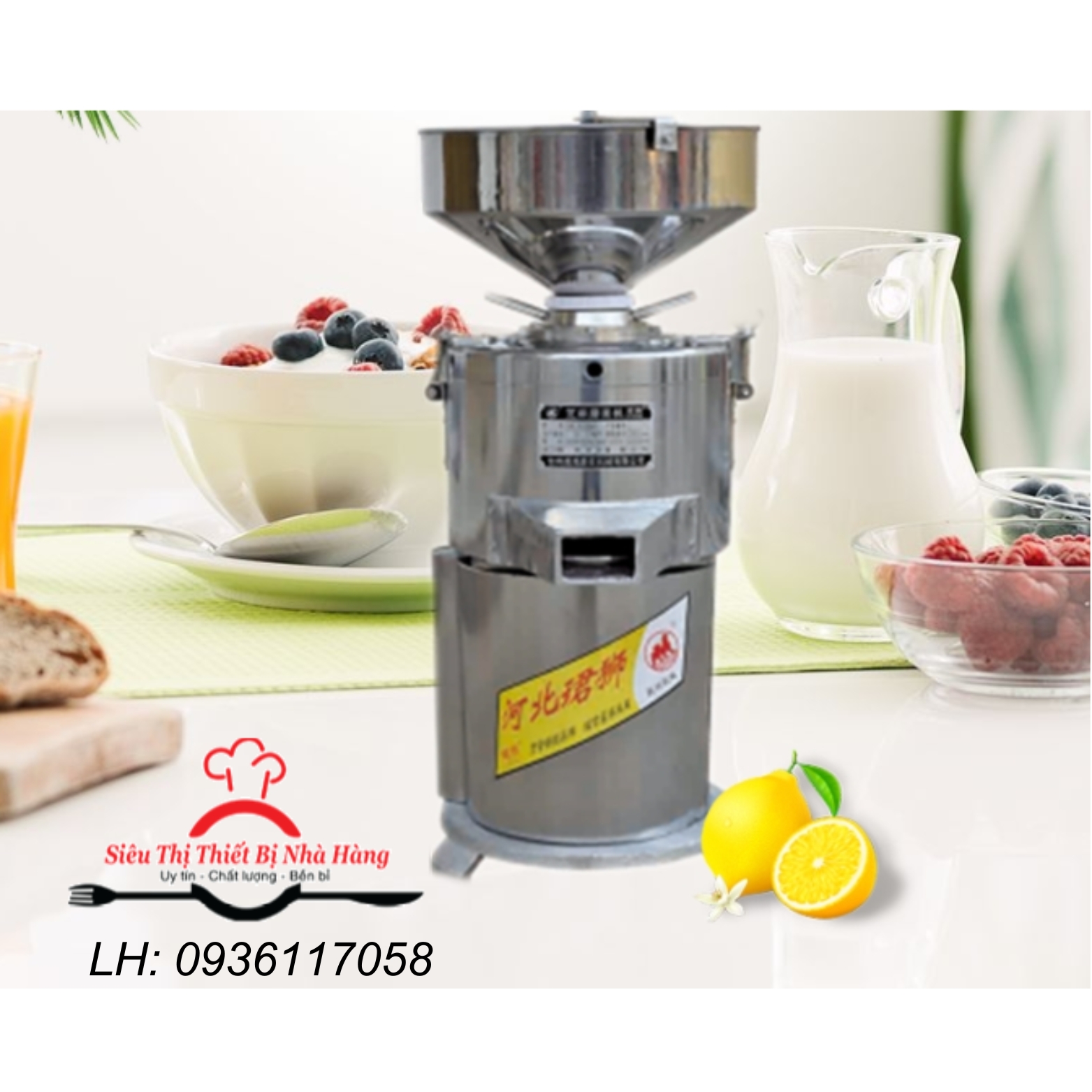 Máy xay đậu nành công nghiệp 3HP siêu kiệt bã