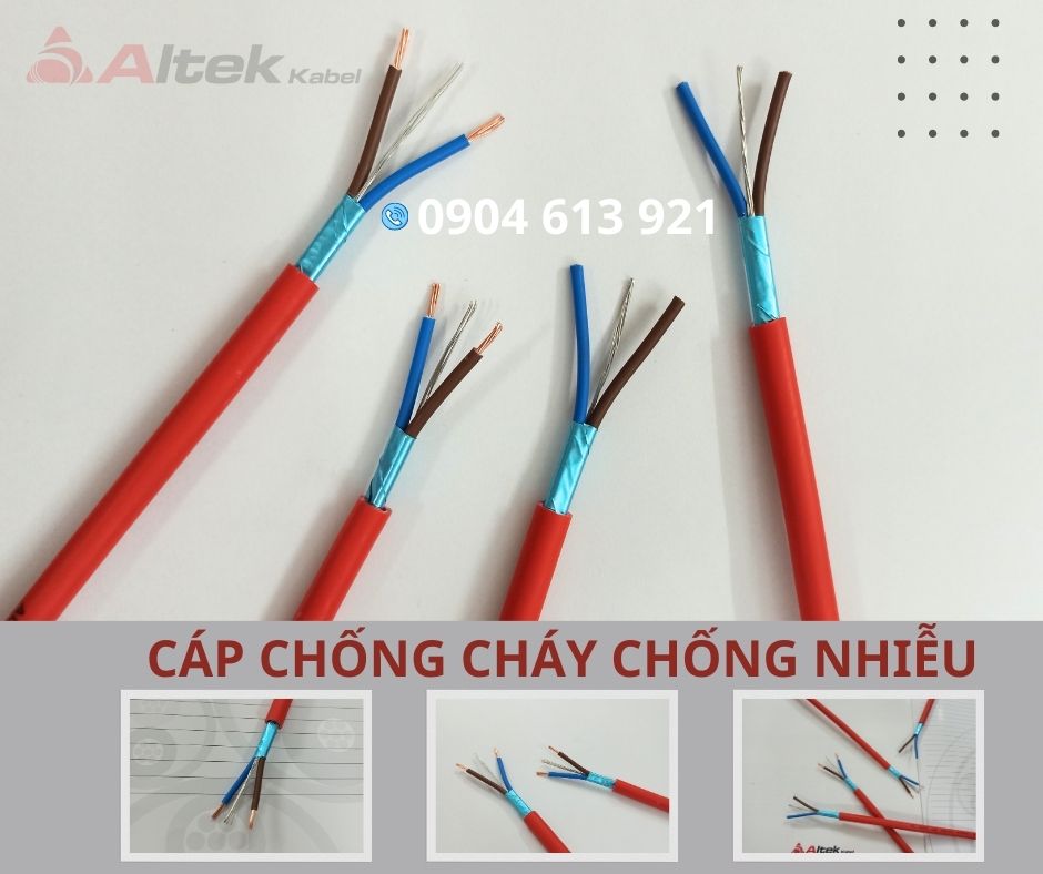 Cáp chống cháy chống nhiễu Altek Kabel 2x1.0mmm
