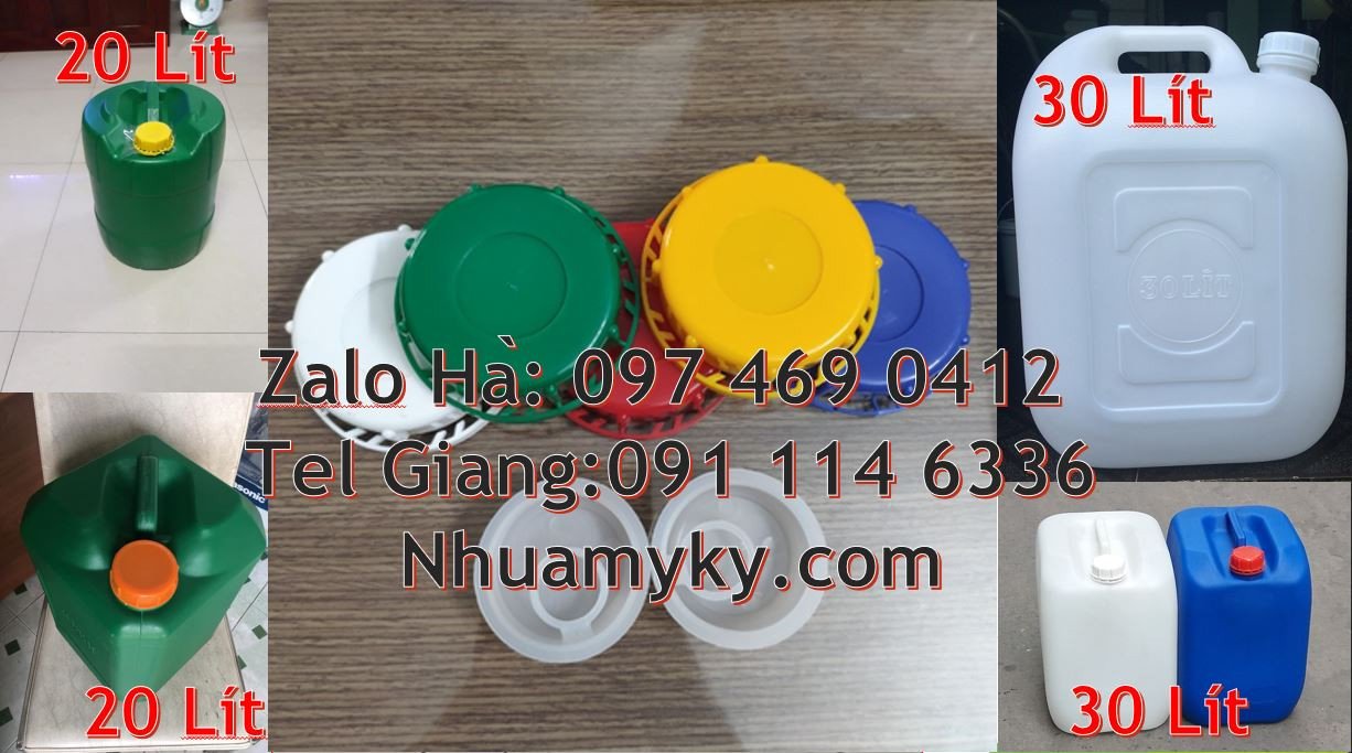 Bán can nhựa 20l màu trắng giá rẻ,can nhựa lớn 25l màu xanh chất lượng