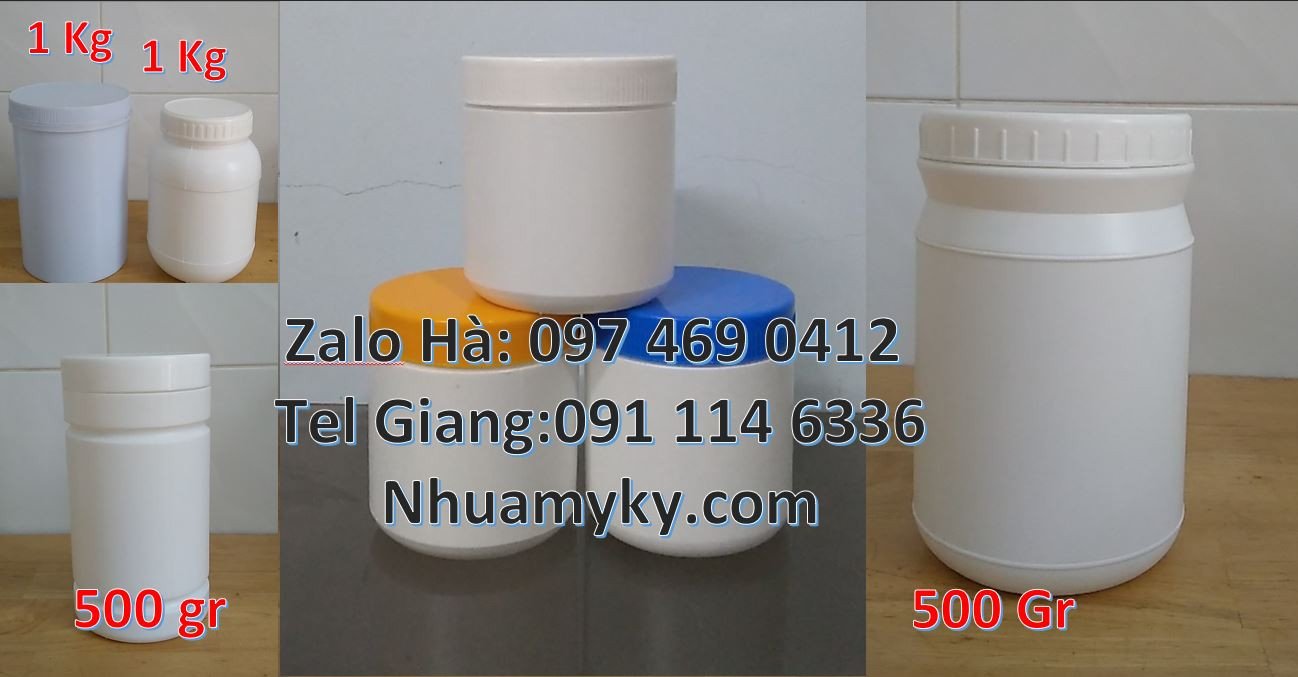 Bán hũ nhựa hdpe nắp vặn quai nhựa,hũ nhựa 500ml đựng hóa chất giá rẻ