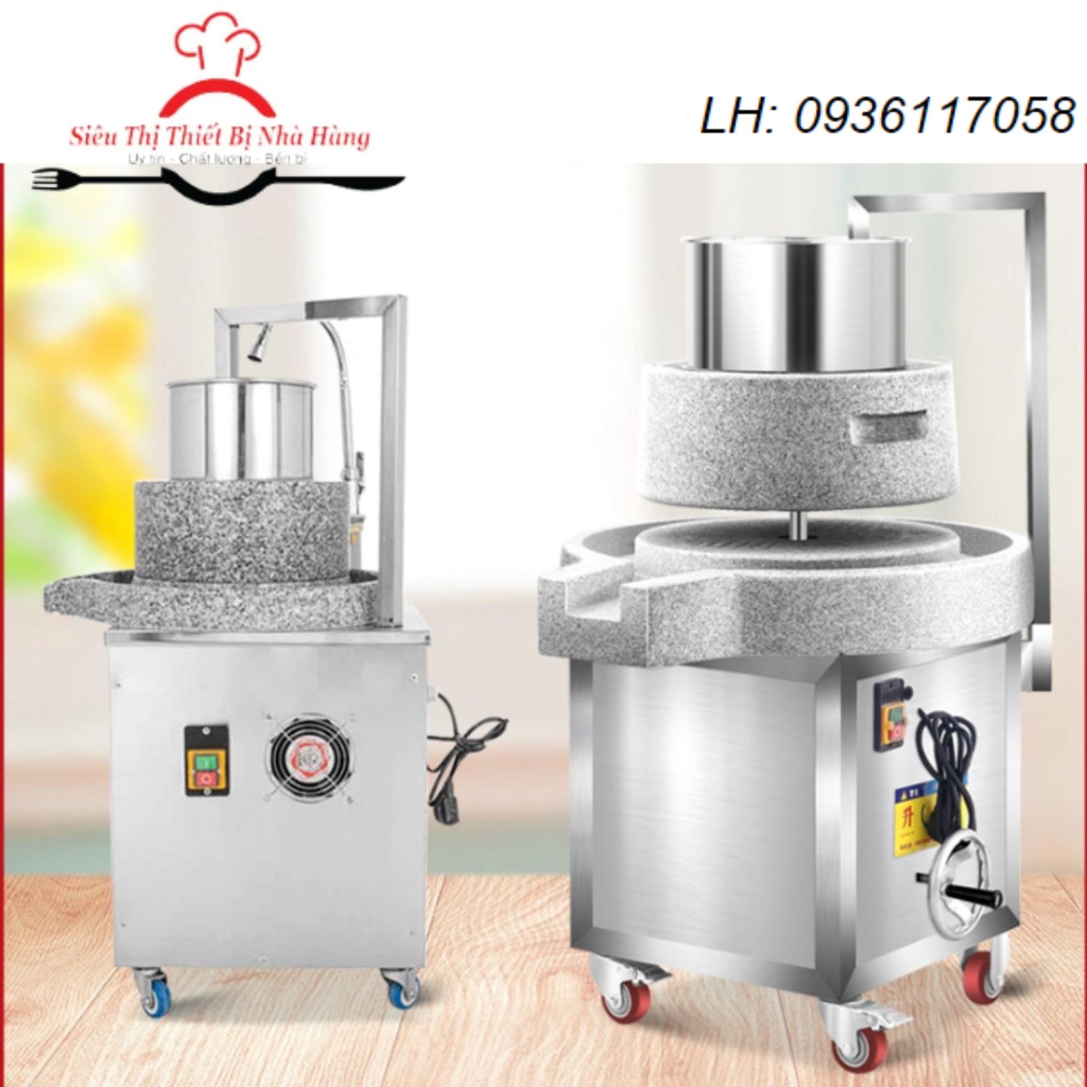 Cối đá xay bột nước công nghiệp có thể xay đỗ làm đậu  , gạo làm bánh