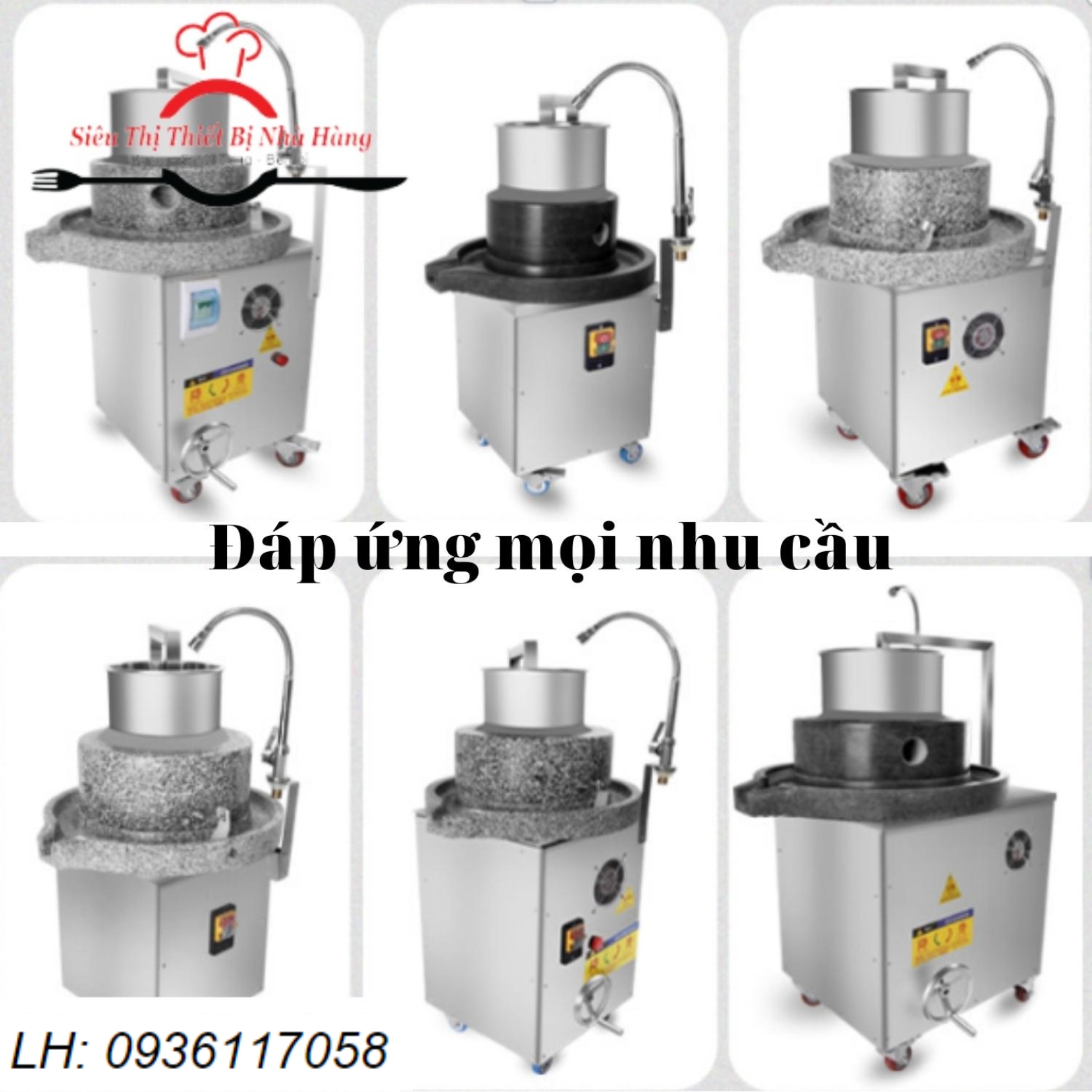 Cối đá xay bột nước công nghiệp có thể xay đỗ làm đậu  , gạo làm bánh