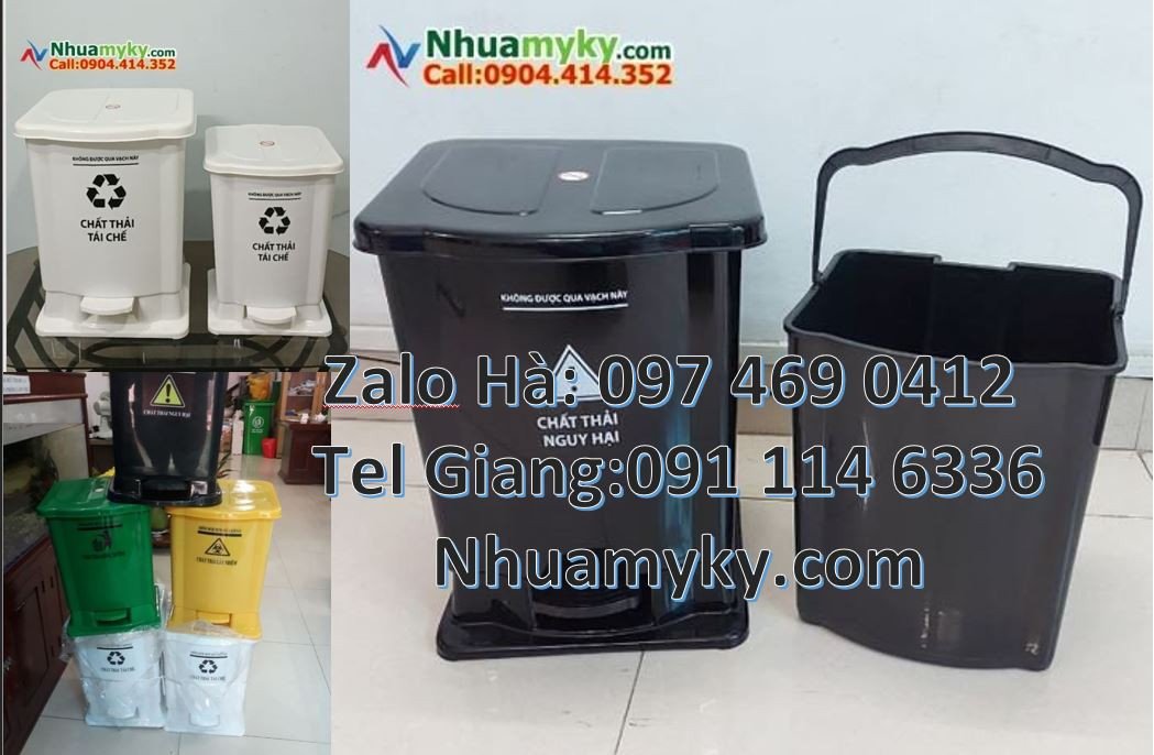 Bán thùng đựng rác y tế cỡ nhỏ,thùng đựng rác y tế 60l có nắp đậy đạp
