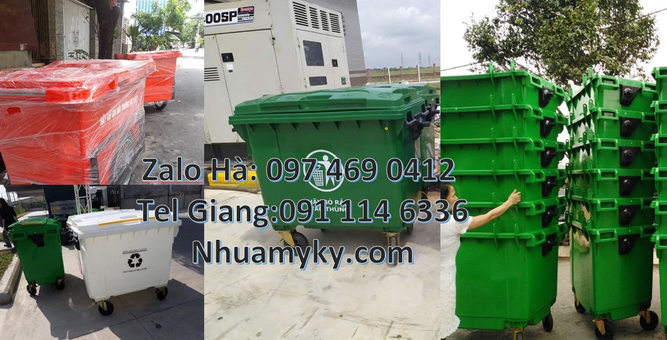 Bán xe thu gom rác cỡ lớn 1000l có nắp đậy,xe thu gom rác 660l có 4 bá
