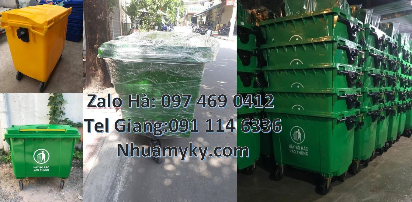 Bán xe thu gom rác cỡ lớn 1000l có nắp đậy,xe thu gom rác 660l có 4 bá
