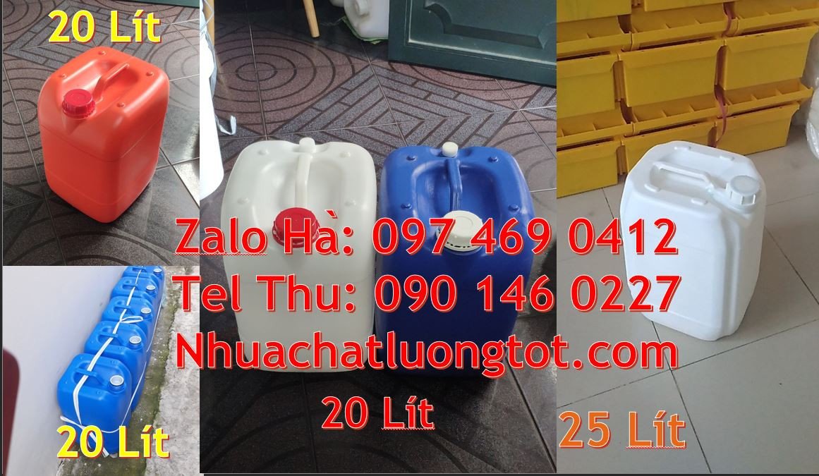 Bán can nhựa lớn 20l quai xách,can nhựa tròn 25l chất lượng cao giá r