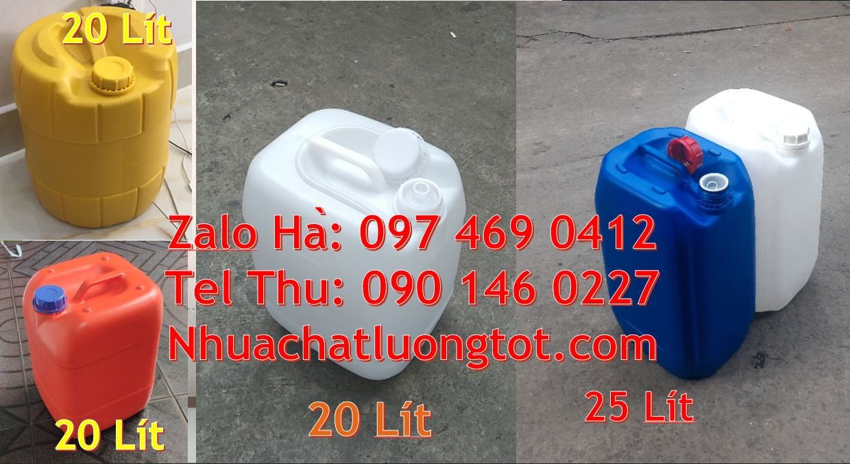 Bán can nhựa lớn 20l quai xách,can nhựa tròn 25l chất lượng cao giá r