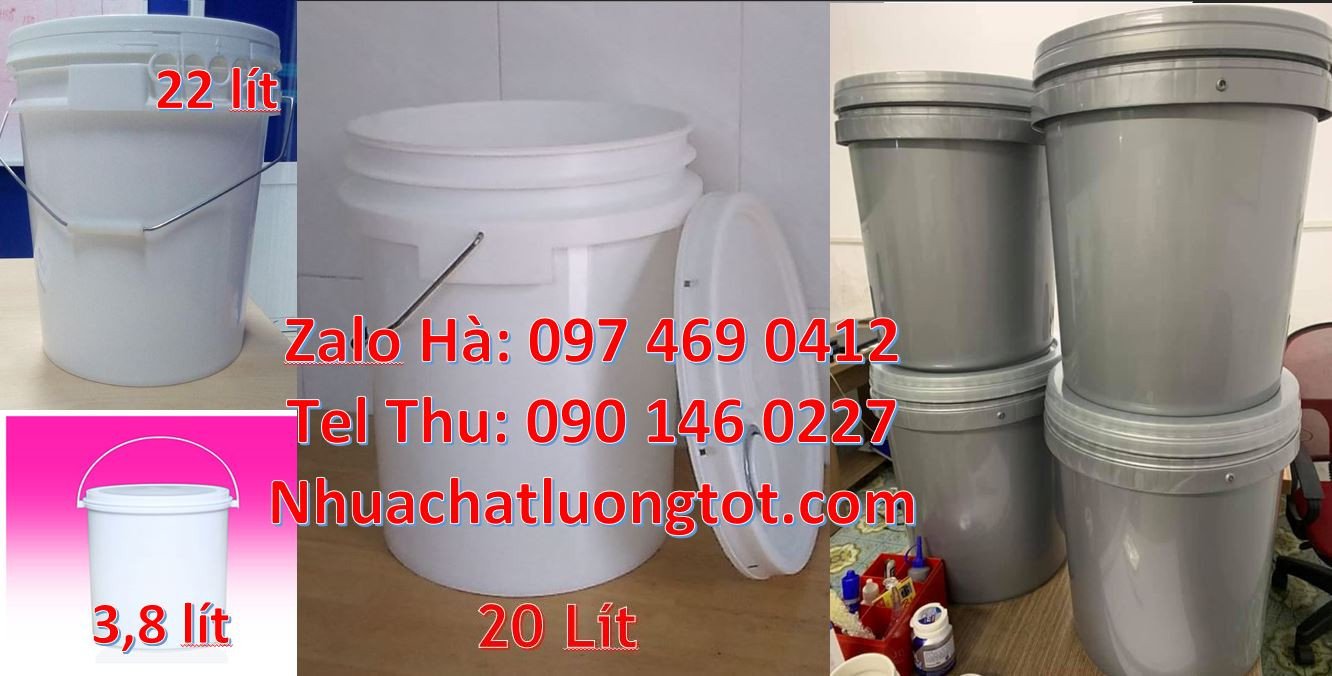 Bán thùng đựng sơn 18l có quai xách bằng sắt,vỏ thùng sơn 20l nắp đậy