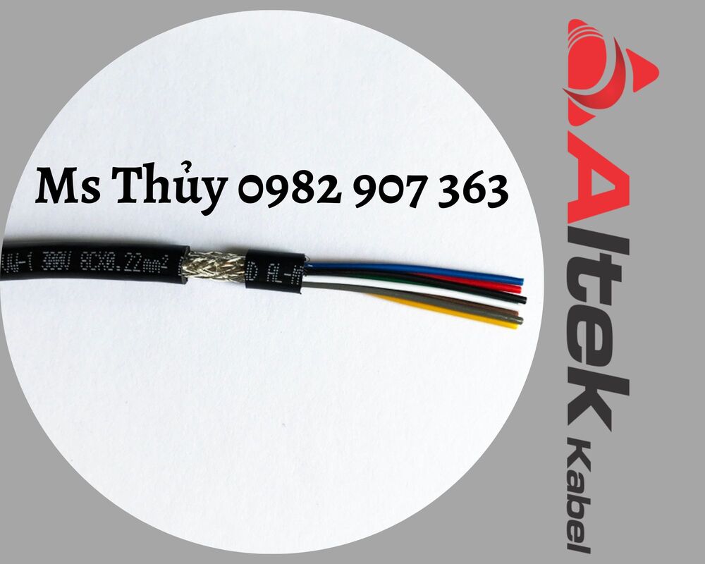 Cáp tín hiệu chống nhiễu 22AWG x 8 lõi Altek Kabel
