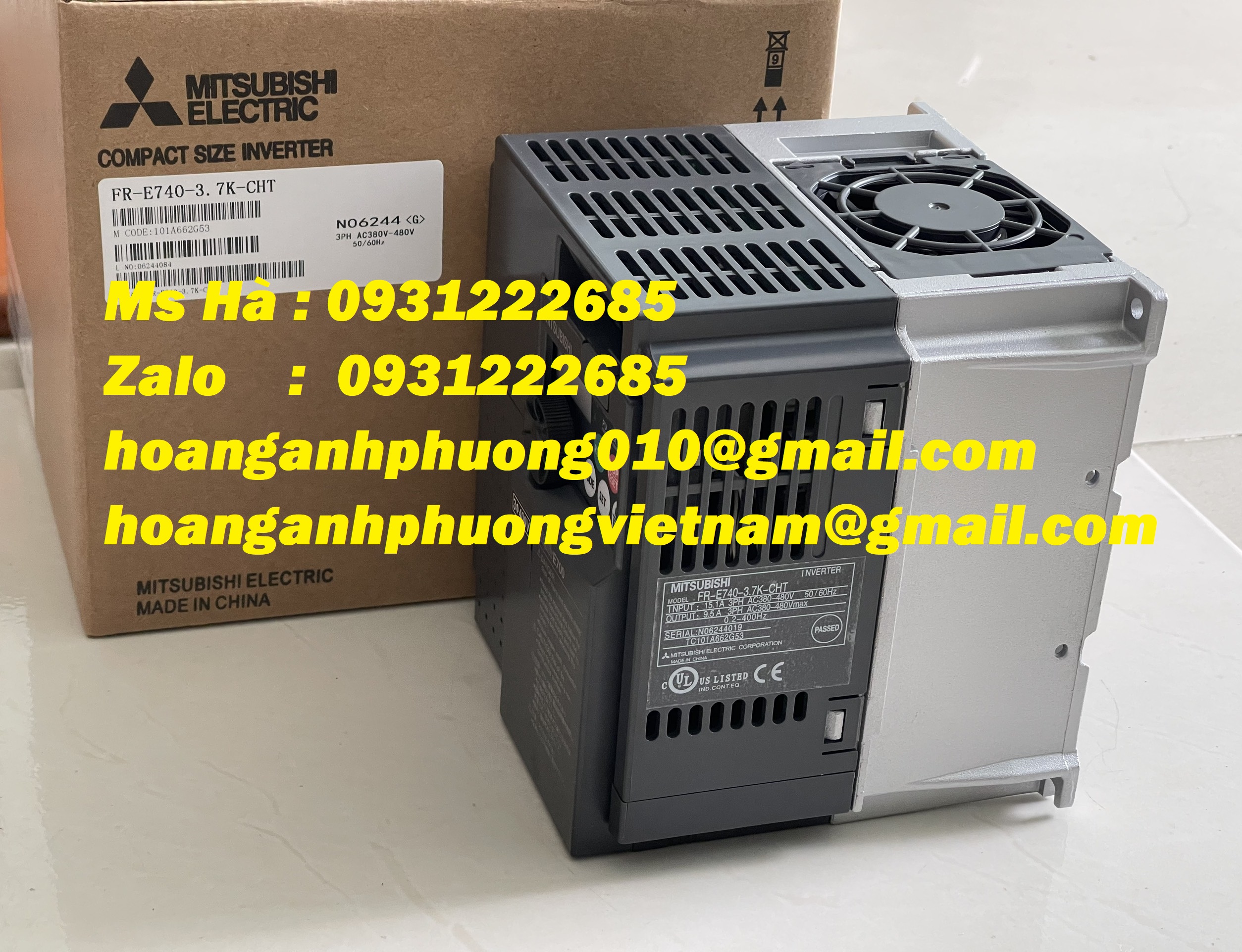 Biến tần 3 pha 380V 3.7kW mitsubishi FR-E740-3.7K-CHT