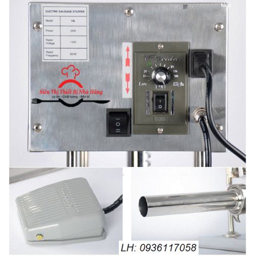 Máy đùn xúc xích 10L inox cao cấp dùng điện