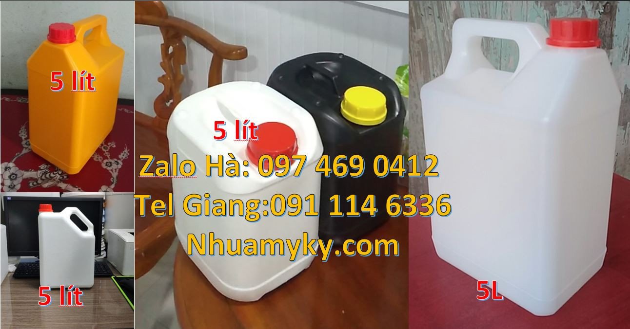 Bán can nhựa nhỏ 5l đựng nước mắm ruốc,can nhựa 2l đựng xì dầu dầu ăn