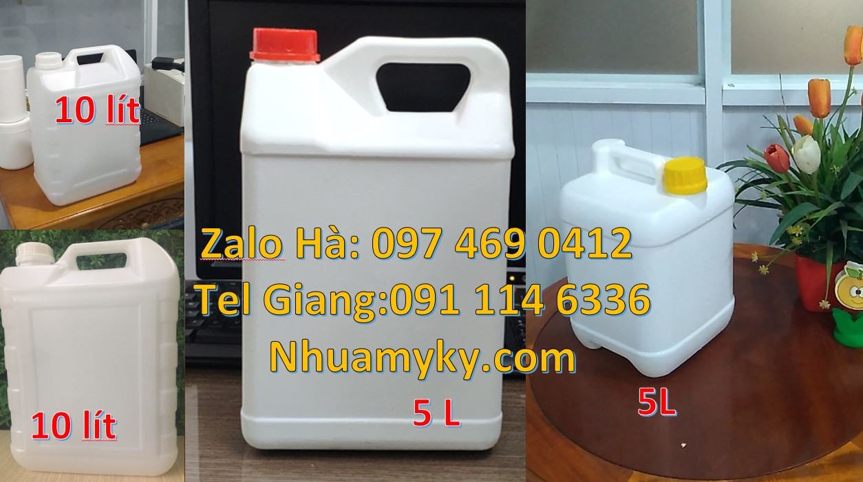 Bán can nhựa nhỏ 5l đựng nước mắm ruốc,can nhựa 2l đựng xì dầu dầu ăn