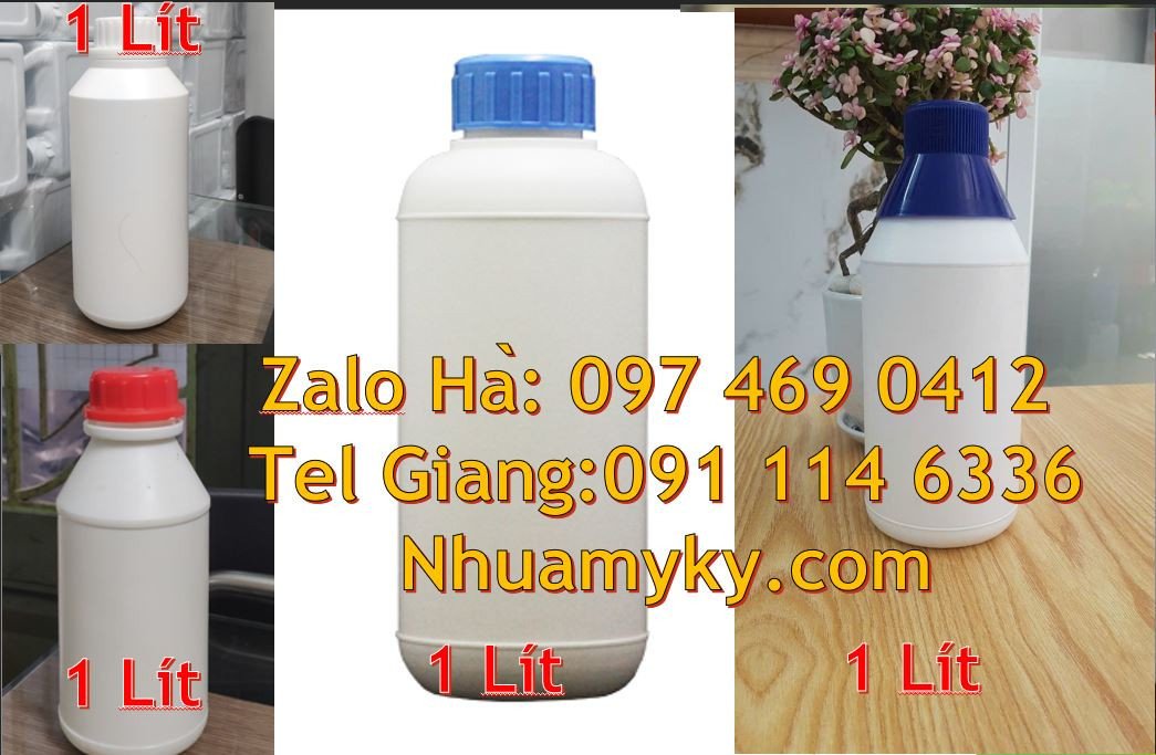 Bán chai nhựa 1l đựng dầu thực vật,chai nhựa hdpe đựng hóa chất giá rẻ