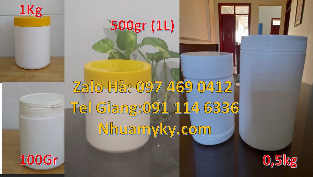 Bán hũ nhựa đựng mỹ phẩm,hũ nhựa 0.5kg đựng bánh kẹo mứt giá rẻ hcm