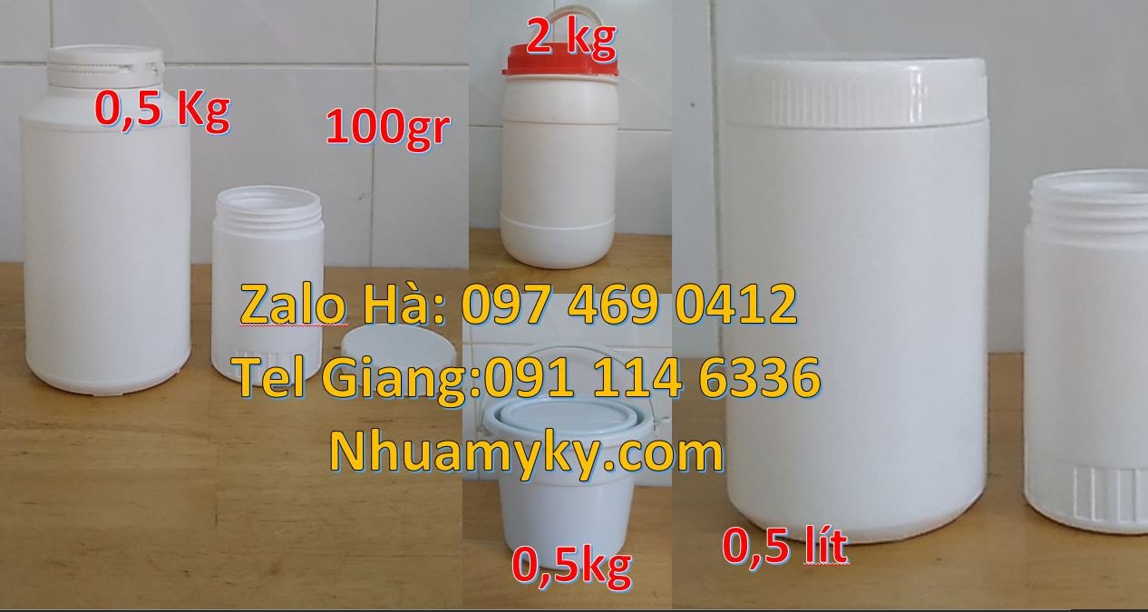 Bán hũ nhựa đựng mỹ phẩm,hũ nhựa 0.5kg đựng bánh kẹo mứt giá rẻ hcm