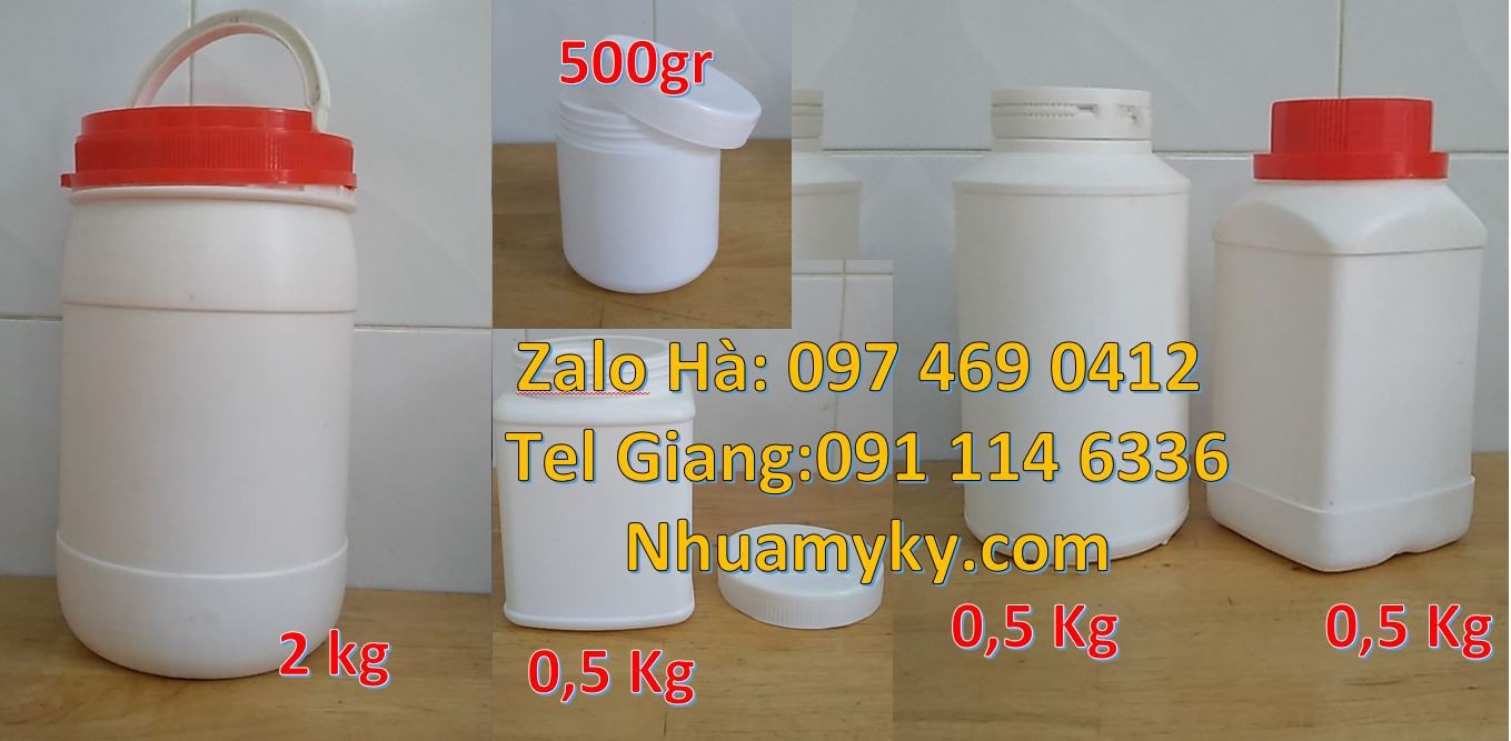 Bán hũ nhựa đựng mỹ phẩm,hũ nhựa 0.5kg đựng bánh kẹo mứt giá rẻ hcm