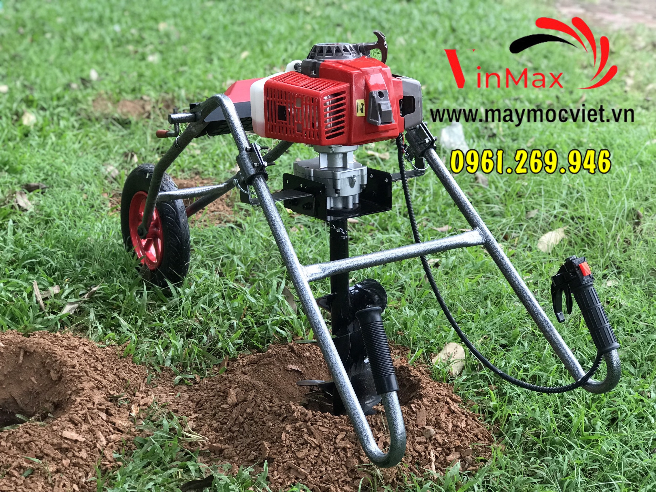 Bảng giá máy khoan đất đóng cọc hàng rào, khoan lỗ trồng cây bánh xe