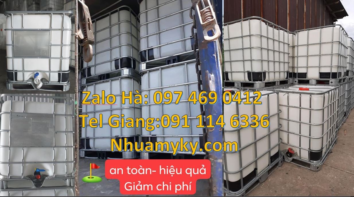 Bán tank nhựa cỡ lớn 1000l đựng hóa chất,thùng nhựa ibc vuông 1000l có