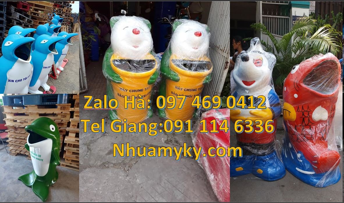 Bán sỉ lẻ thùng đựng rác hình con thú chất lượng cao,thùng rác hình cá