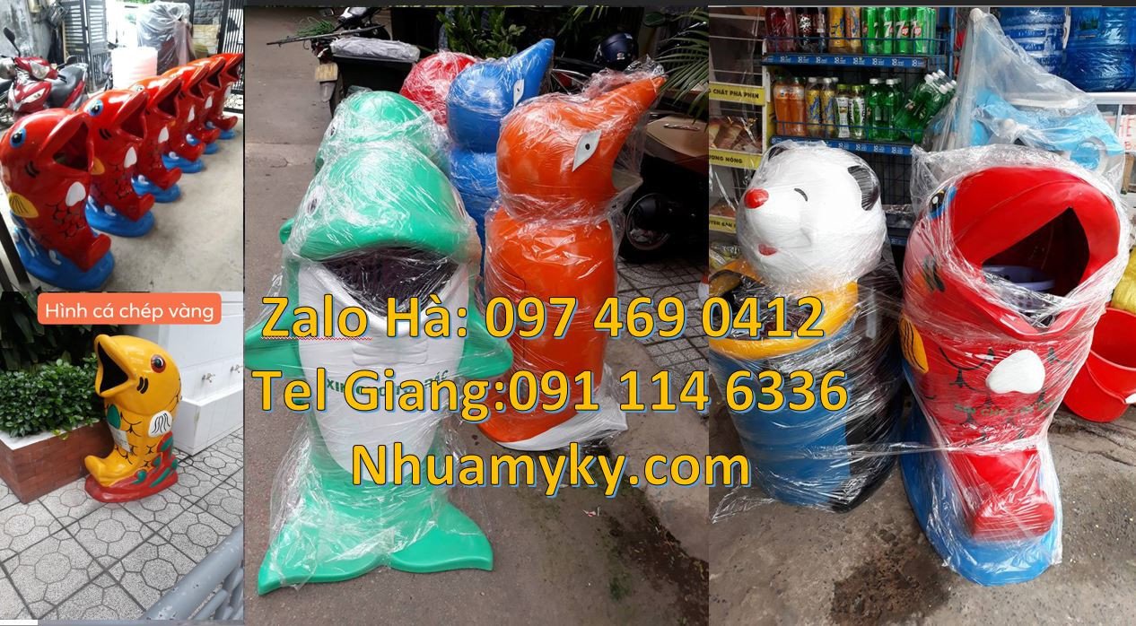 Bán sỉ lẻ thùng đựng rác hình con thú chất lượng cao,thùng rác hình cá