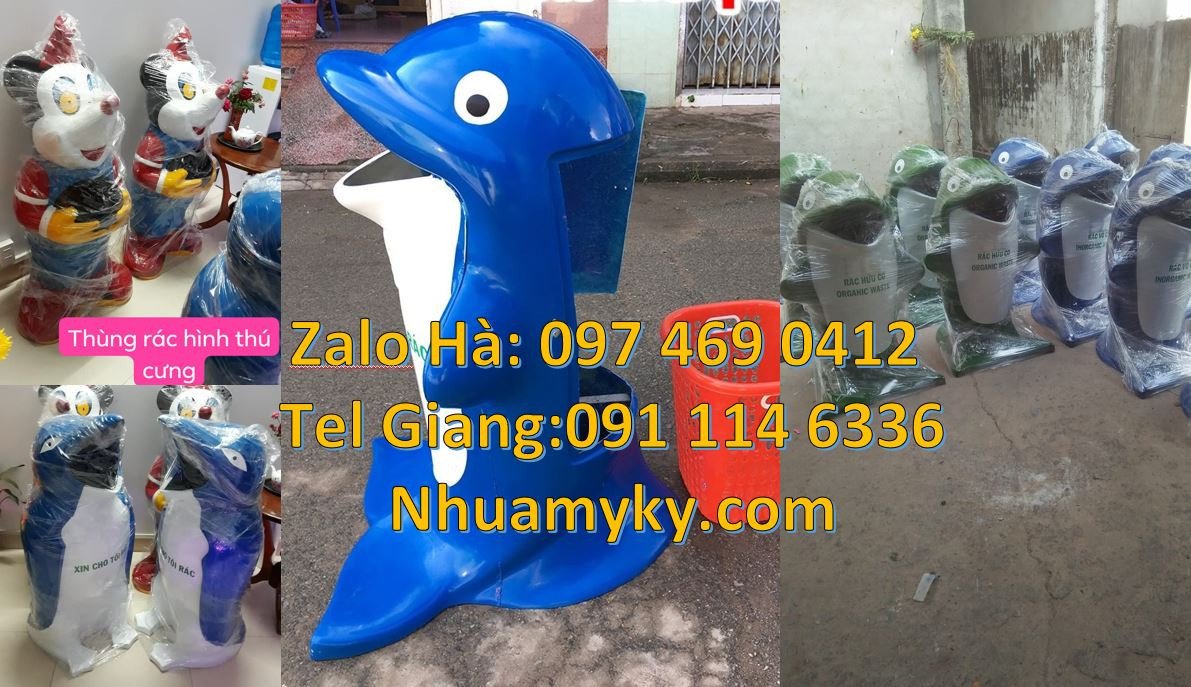 Bán sỉ lẻ thùng đựng rác hình con thú chất lượng cao,thùng rác hình cá