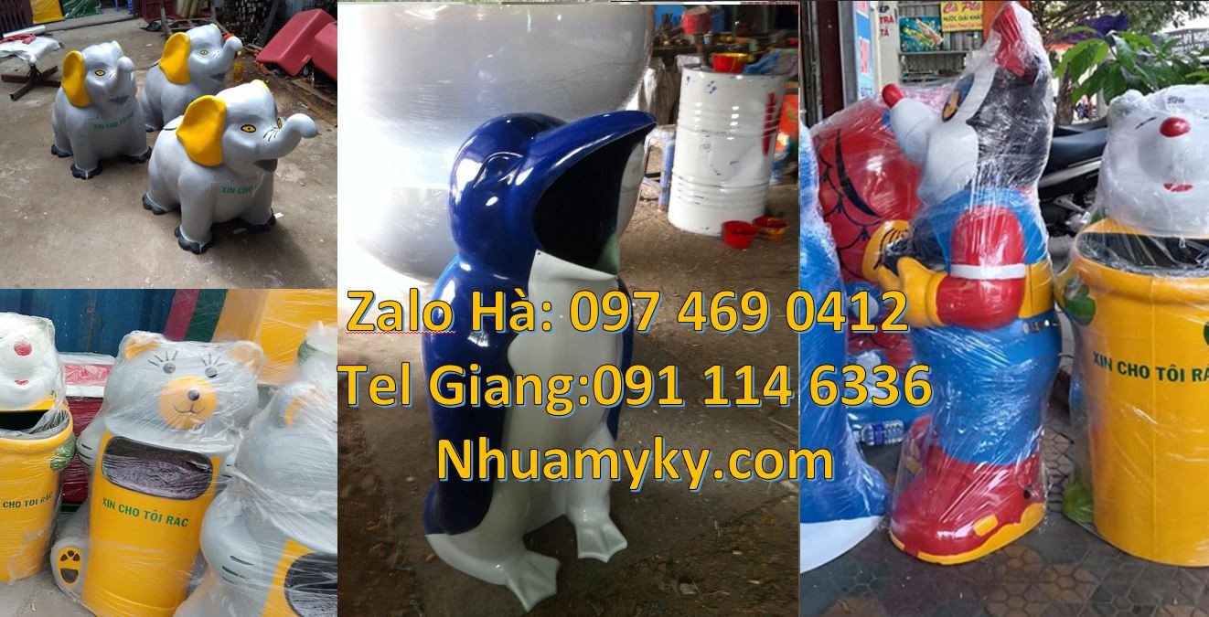 Bán sỉ lẻ thùng đựng rác hình con thú chất lượng cao,thùng rác hình cá