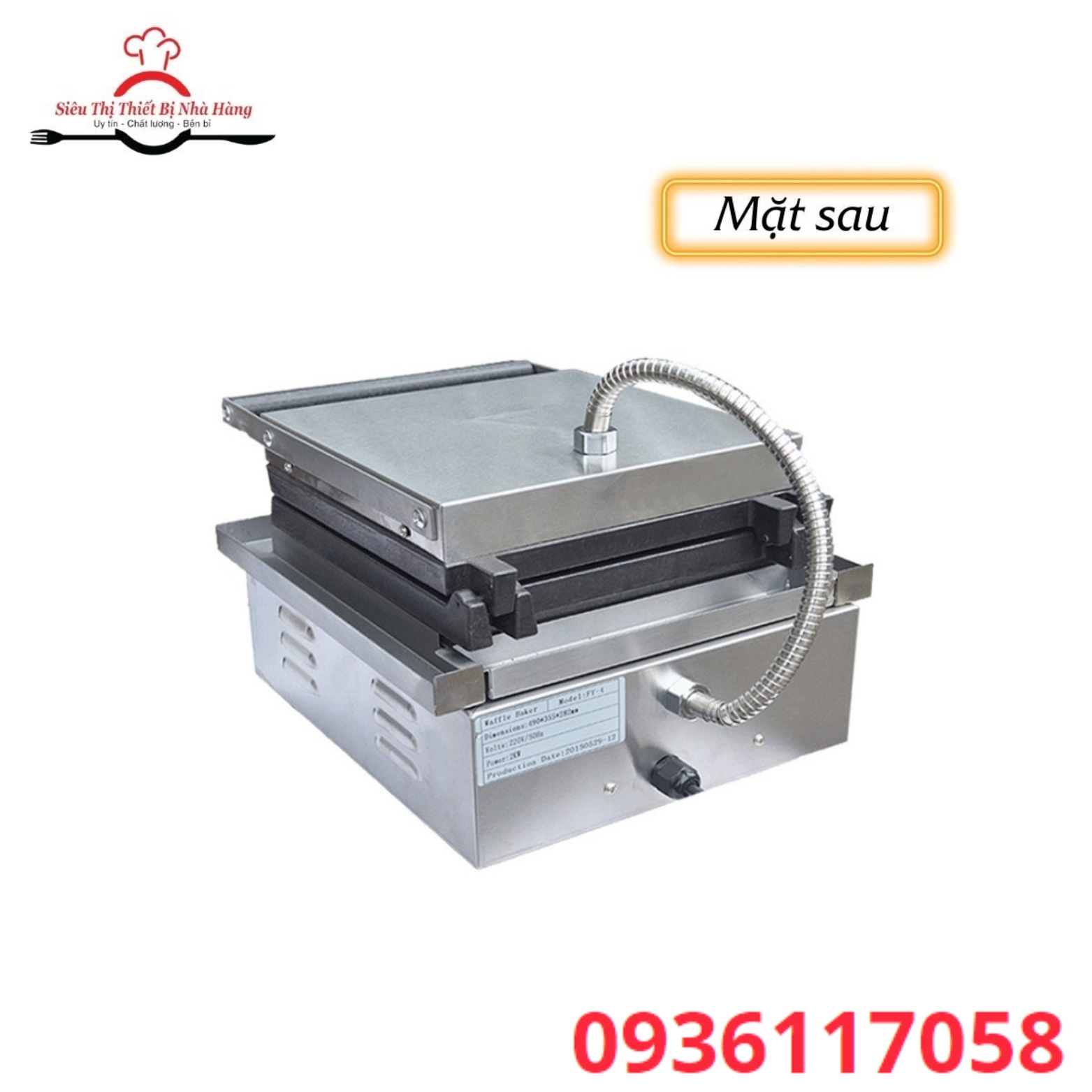 Máy làm bánh waffle vuông chạy điện