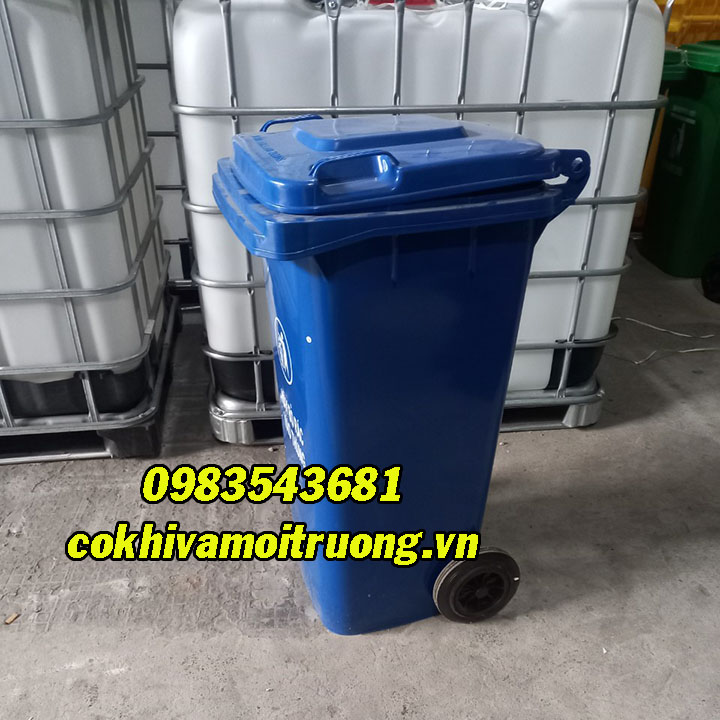 THÙNG RÁC 120L MÀU XANH LÁ- thùng rác công cộng