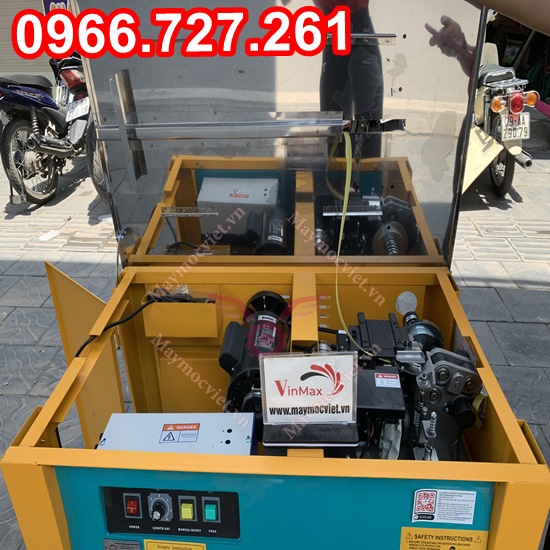 Máy đóng đai thùng catton, đóng đai hàng KZB1
