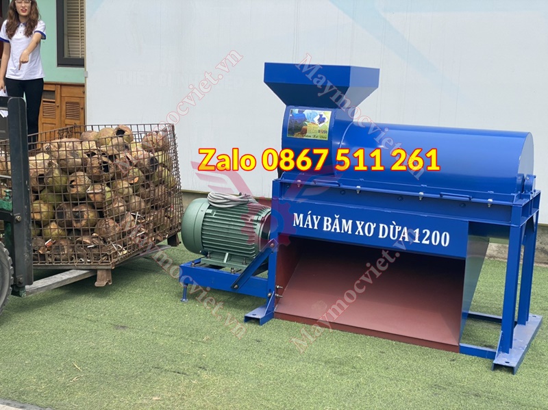 Máy xay xơ dừa chạy điện 3 pha năng suất cao