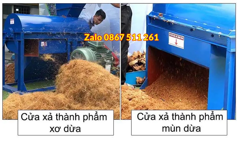 Máy xay xơ dừa chạy điện 3 pha năng suất cao