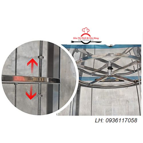 Lò nướng gà vịt dùng than và gas 850