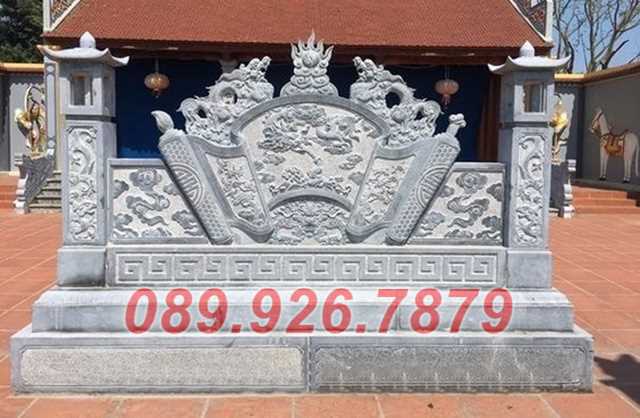 Kiên Giang mẫu bình phong bằng đá đẹp, cuốn thư, cổng chùa, từ đường