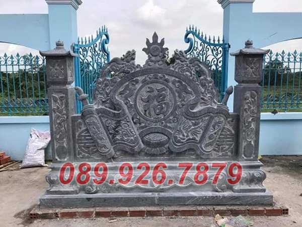 Kiên Giang mẫu bình phong bằng đá đẹp, cuốn thư, cổng chùa, từ đường