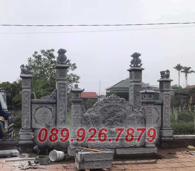 bình phong đá - cuốn thư từ đường bằng đá đẹp bán Bình Phước