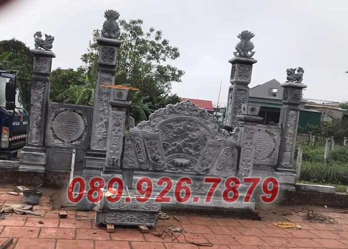 bình phong đá - cuốn thư từ đường bằng đá đẹp bán Bình Phước