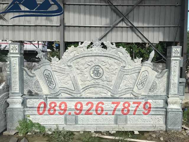 cuốn thư đá - lăng mộ bằng đá đẹp bán Lâm Đồng, bình phong đá