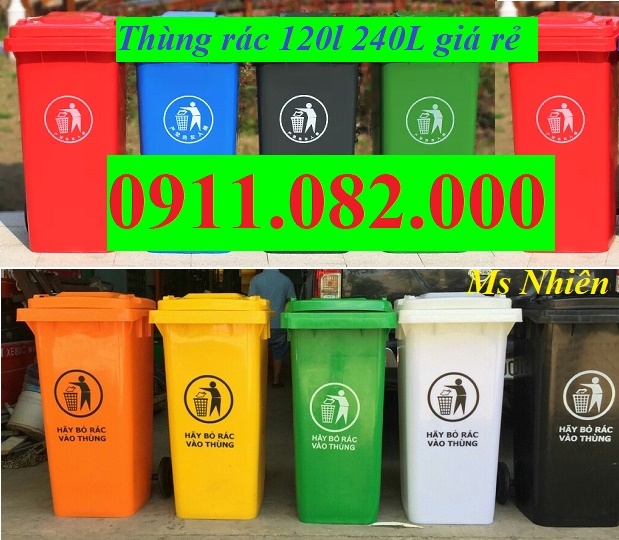 Thùng rác 120 lít giá rẻ- thùng rác thông minh