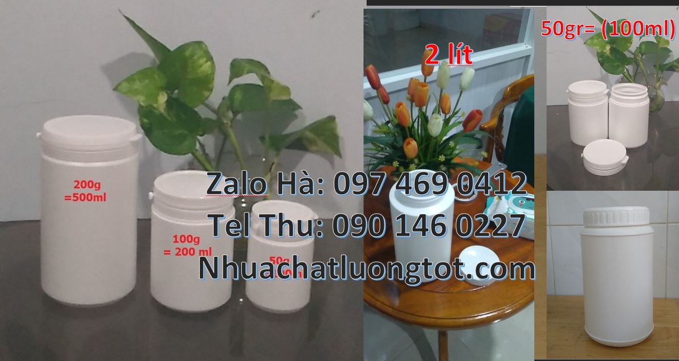 Bán hũ nhựa đựng hóa chất,hũ nhựa 0.5l đựng chất tẩy rửa,hũ nhựa 200g
