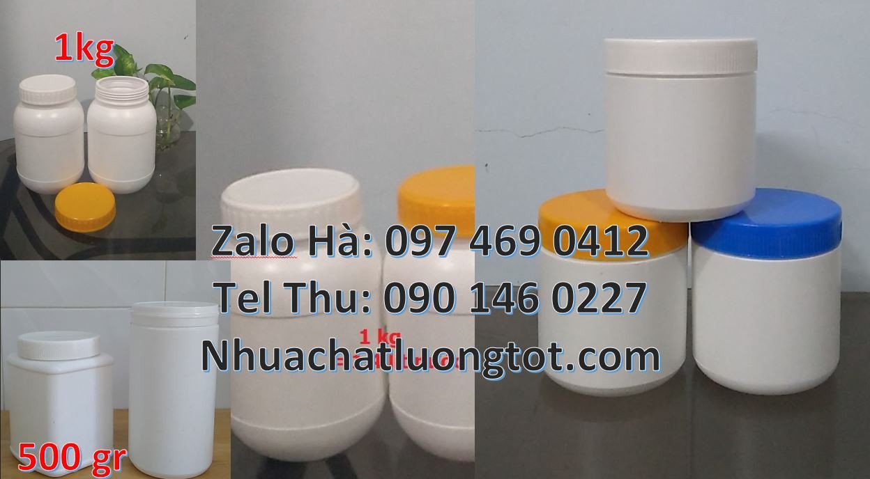 Bán hũ nhựa đựng hóa chất,hũ nhựa 0.5l đựng chất tẩy rửa,hũ nhựa 200g
