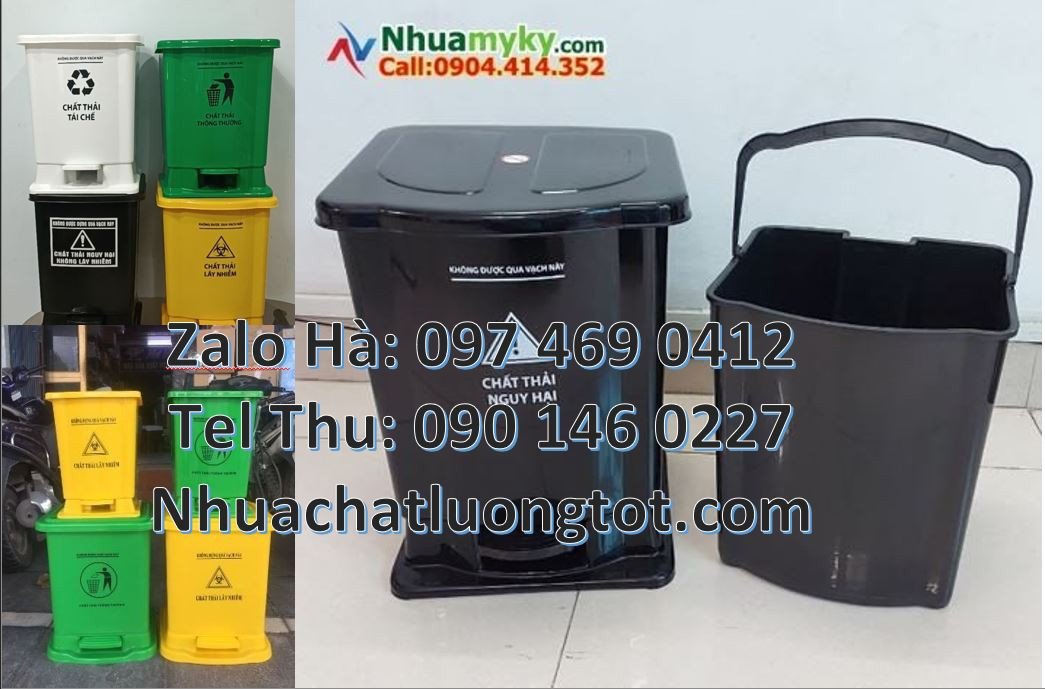 Bán thùng rác y tế giá rẻ 60l có đạp chân,thùng rác y tế 120l có nắp