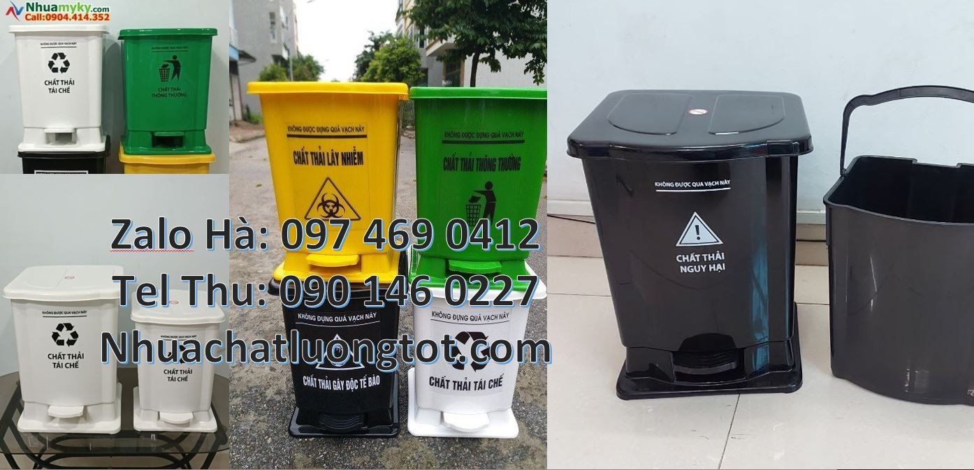 Bán thùng rác y tế giá rẻ 60l có đạp chân,thùng rác y tế 120l có nắp